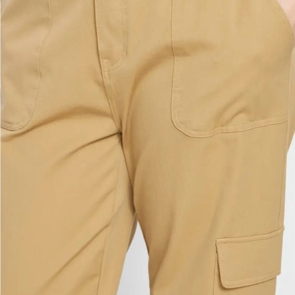 Universal Standard Karlee stretch cotton twill cargo pants, vintage khaki L/22 - Picture 2 of 9